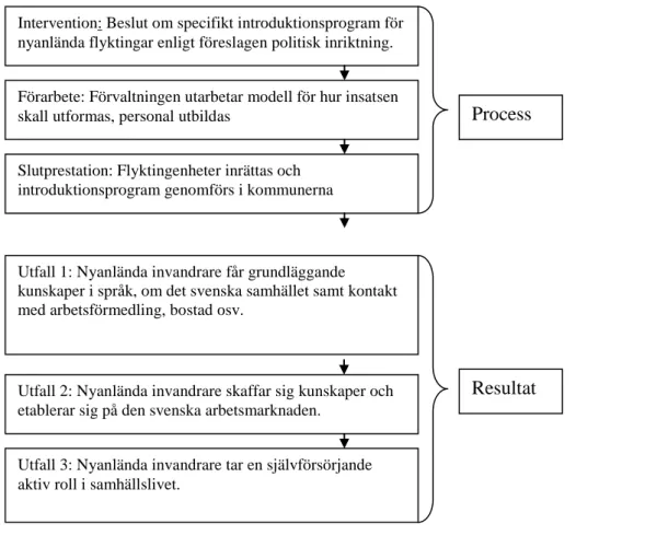 Figur 2: Introduktionsprogrammet ur en interventionsteoretisk systemmodell 