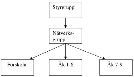 Figur 1.2 Organisatorisk struktur av Vägledande samspel i skolområdet. 