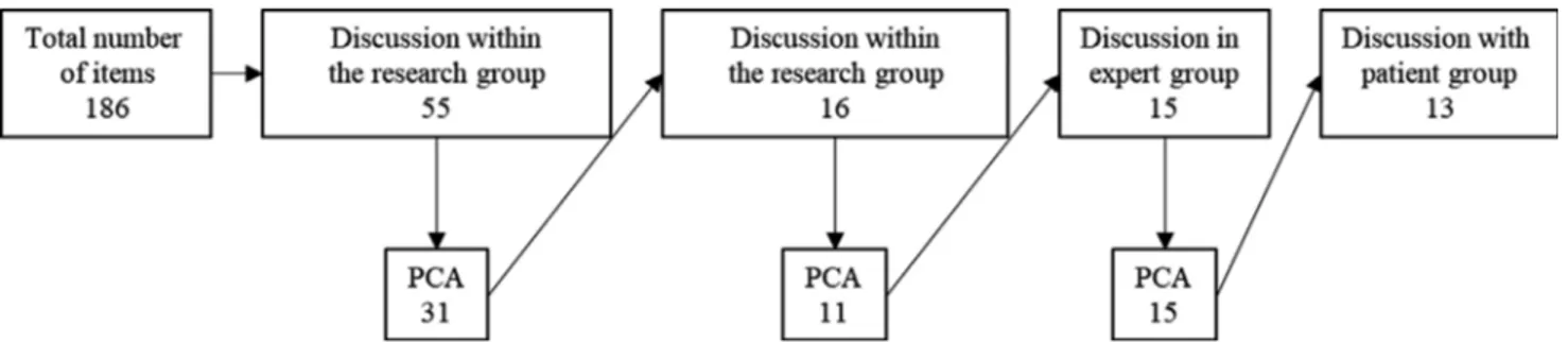 Figure 2. Description of reduction and validation process. PCA, principal component analysis.