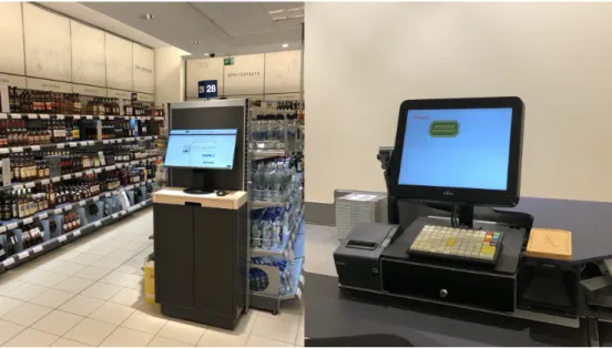 Figure 12: Left: computer in the store. Right: computer at cash-counter  