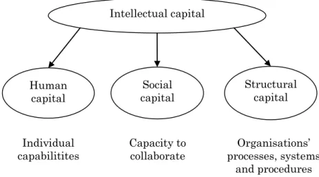 Figure 1: Key components of intellectual capital (Based on Seeman et al. 2000: 87) 