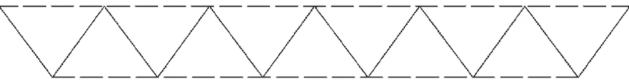 Figur 7: Över- och underram illustreras av de streckade linjerna medan de heldragna linjerna är livstänger.