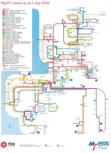 Figure  4:  Showing  the  existing  routes  in  the  MyCiTi  system  