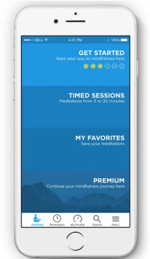 Figure 18 The mindfulness app 