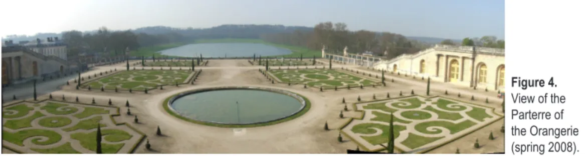 Figure 4. View of the  Parterre of  the Orangerie  (spring 2008).