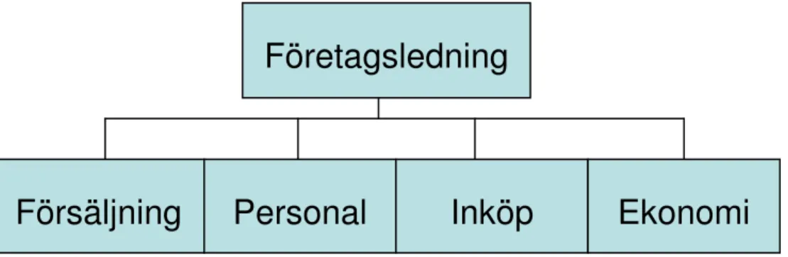 Figur 2: Exempel på funktionsorganisation 