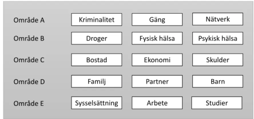 Figur 2. Områden som vid sidan om hotbild antas ha betydelse för ärendets handläggning