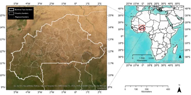 Figure 1. Reference map of study area: Burkina Faso. 