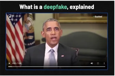 Figur 11. Stillbild av CNN’s video ”What is a deepfake?”  