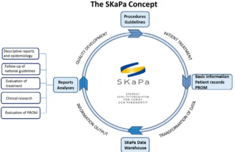 Figure 1. The principal design of the SKaPa concept. PROM, patient-reported outcome measures.