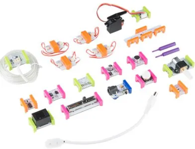 Figure 4. A variety of LittleBits sensors and actuators. Retrieved from WikiMedia commons