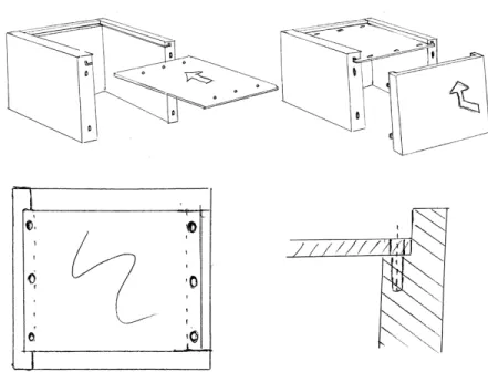 Figure 19: Concept number 14, FAMILY B with no gap between wall and shelf. 3.5.3 Generated concepts for back panel solution