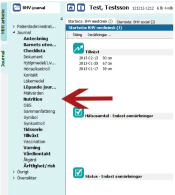 Figur 7. Omfattande med information i menyn 