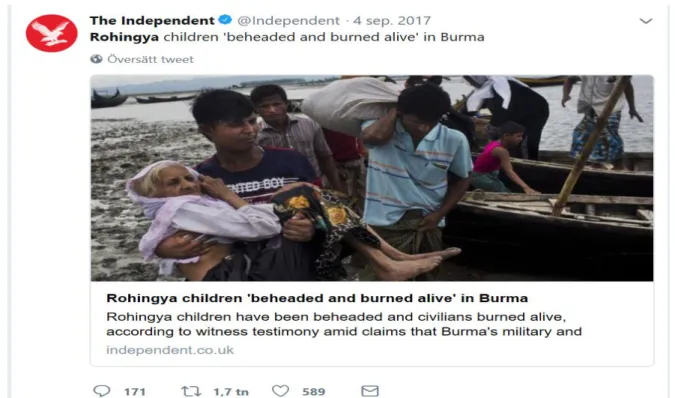 Figure 8.2 shows the most retweeted tweet from the Independent from September 4 th  2017