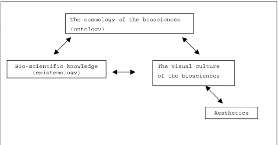 Figure 4 show an illustration of how the triplet of epistemology, aesthetics and ontology are related to visual culture.