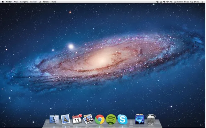 Figur 4: GUI’t i Mac’s operativsystem OS X 10.7.3 Lion.