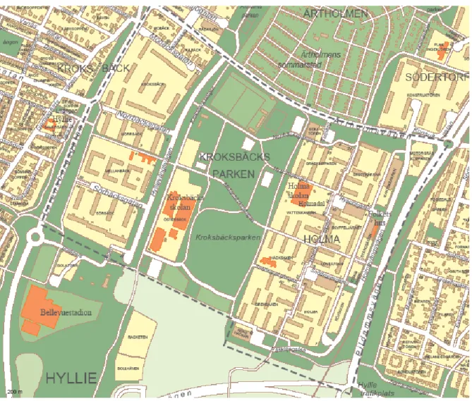 Figure 2: Area of Holma and Kroksbäck (source: Malmö stad, 2013).   