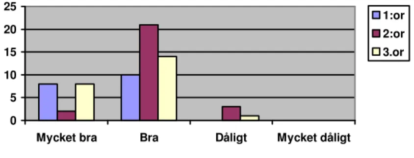 Figur 7. Antal elever som trivs på skolan. 