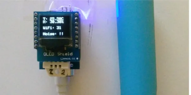 Figure 4.5: The tool “Data Display” active and connected to the sensors. 