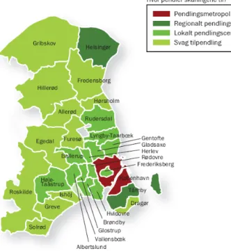 Figur 6. Arbetspendling från Skåne till Sjælland  Källa: Øresundsinstituttet. 