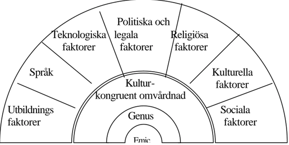 Figur 1. Mån-modell som visar vi hur de sju faktorerna bidrar till en kultur     