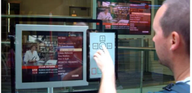 Figure 3.5 BBCi allows for direct interaction  with the service through a touch screen built 