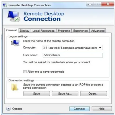 Figur 2 R em ote D esktop Connection  