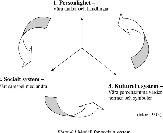 Figur 4.1 Modell för sociala system 