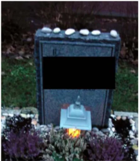 Fig. 21 Stones on the headstone 