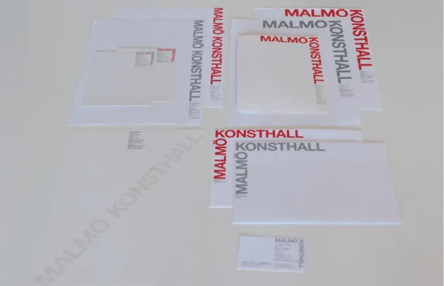 Figur 6. Malmö konsthalls nuvarande logotyp är endast typografisk, satt med Helvetica Neue.