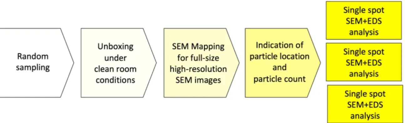 Figure 2. Workflow of the SEM/EDS analysis. 
