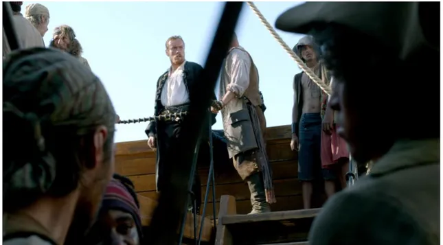 Figure 7. Captain Flint as portrayed in Black Sails by Toby Stephens. Source: “I”,  2014