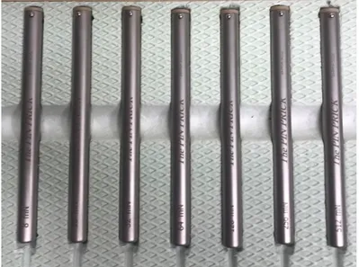 Figure 1: The Pin-Prick stimulators with different forces. The one to the right, 512 mN, was  used in this study