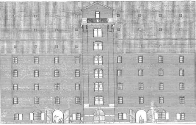 Figure 1: An architectural drawing of the West India Warehouse 