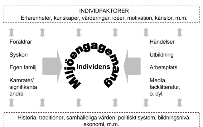Figur 1. Miljöengagemangets utveckling (Angelöw &amp; Jonsson, 1994). 