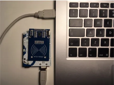 Figure 2: Arduino/RFID reader setup 