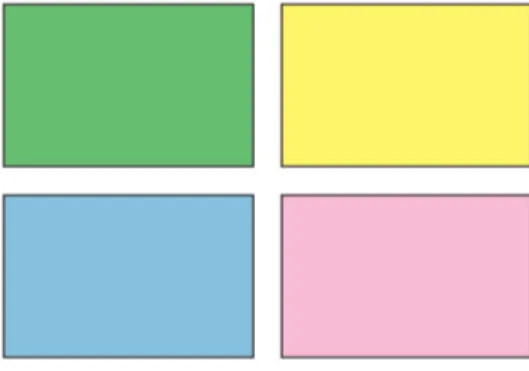 Fig. 13: Ett urval av de färgtoner som   använts i sällskapsspelets gestaltning 