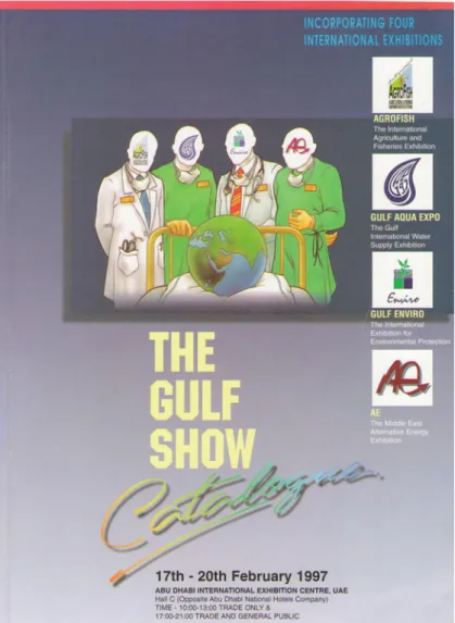 Fig. 79.3 An illustration of ecological modernization in the Gulf. The picture is from a cover of an environmental show and illustrates a sick earth in a hospital bed surrounded by four male doctors curing the earth with modern technology