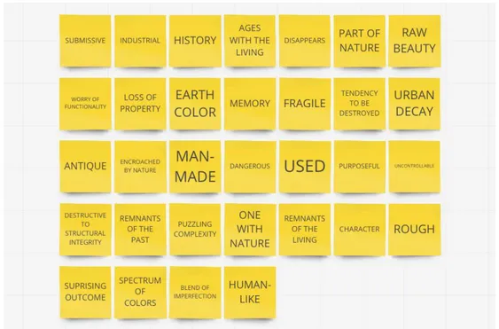 Figure 5. A mind-map of the themes from observing Rusting. 