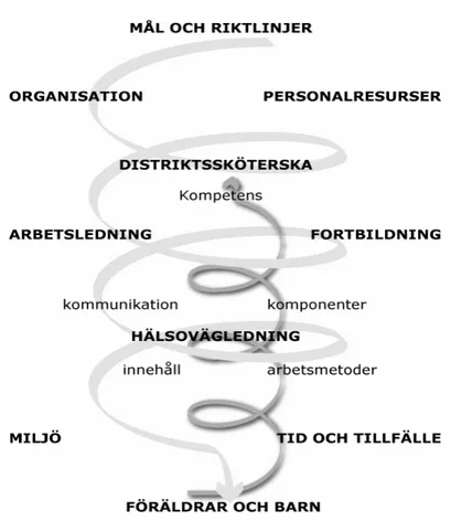 Figur 1.2.  Hälsovägledningsprocessen som utbildningsprocess och  lärandeprocess 