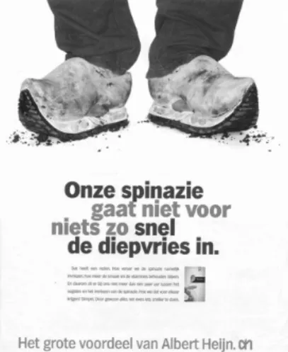 Figur 2: Reklame for Albert Heijn (Hollandsk supermarkedskæde) (Forceville, 2008, s. 466)