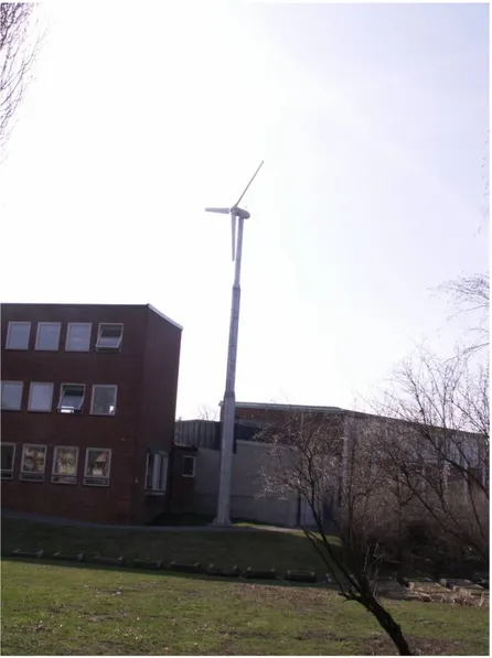 Figur 1: Vindkraftverket vid Augustenborg skolan, 