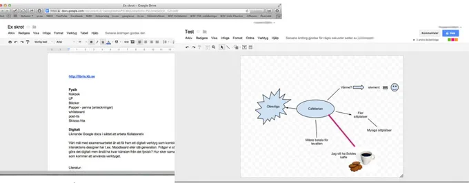 Fig. 3. Printscreen på Google Drawings Fig. 2. Printscreen på Google Docs 