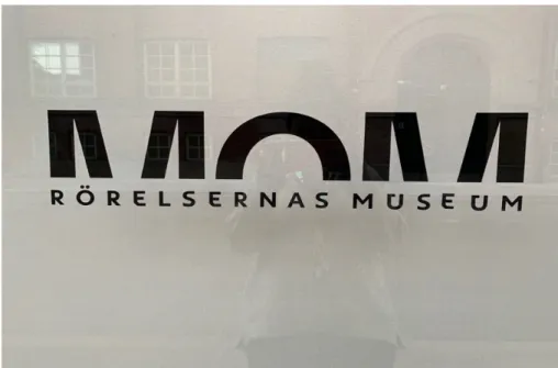 Figure 9. The Museum’s logo on the windows of the Workroom. 