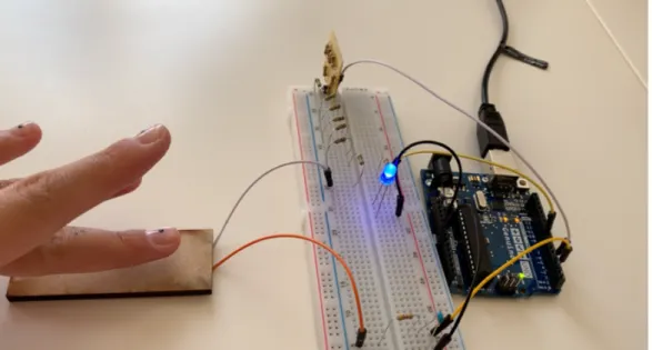 Figure 11. First capacitive sensor sketch. 