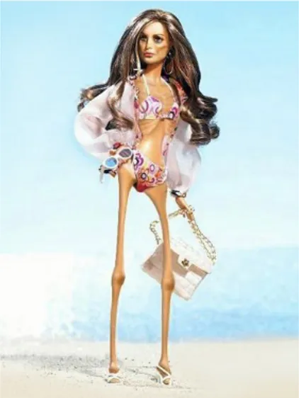 Fig 11: Illustration av en annorektisk Barbie 