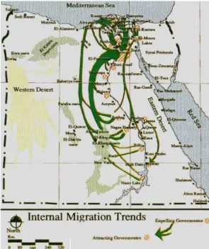 Figure 2: Internal migration during the 1980s. 