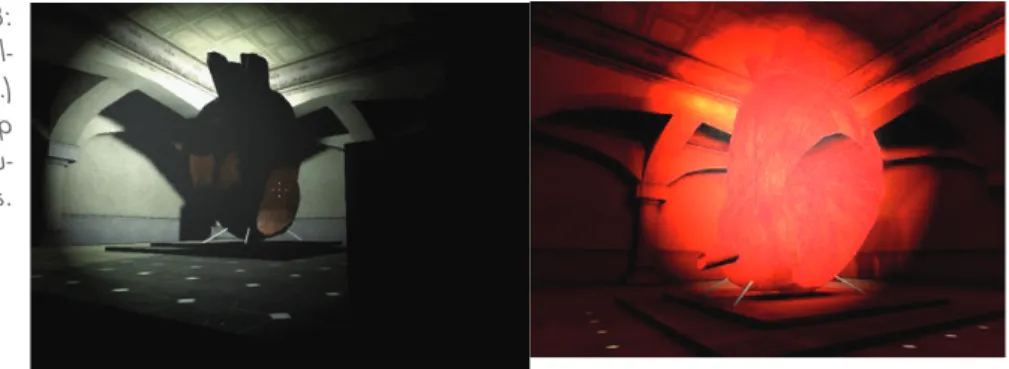 Figure	13:	  Stine	and	Mathil-da’s	stealth	(l.)	 and	relationship	  (r.)	lighting	solu-tions.