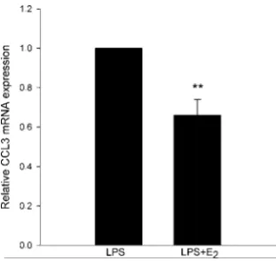 Fig. 1. Quantitative PCR shows that treatment with lipopolysaccharide (LPS) (0.5 lg/