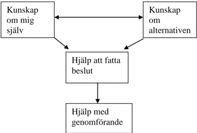 Figur 1. Fyrstegsmodell för vägledning 